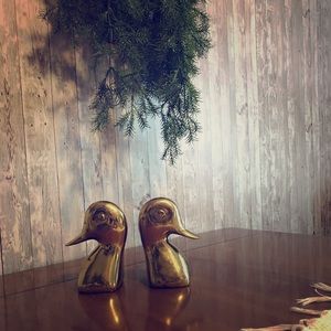 Vintage Brass Bookends